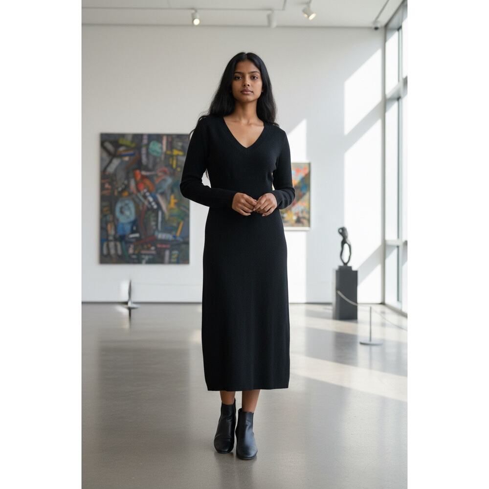 Modern Citizen Brea Sweater Dress in black, women’s size Large